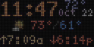 Office RGB Display clock and weather screen