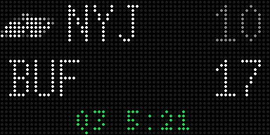 Office RGB Display live NFL score screen